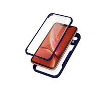 Coque 360° pour iPhone XR Dos Rigide Protection Ecran Souple Bleu