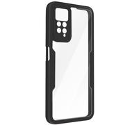 Coque 360° pour Redmi Note 11 et 11s Dos Rigide Partie Avant Souple Noir