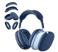Coque 4 en 1 en silicone pour écouteurs AirPods Max 2/AirPods Max, coussinets anti-rayures/oreillettes/bandeau/bandeau Max pour AirPod Max, accessoires de protection en silicone (bleu)