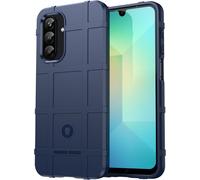 Coque 5 Couches Pour Samsung Galaxy A26 5g ¿ Armure Motif Grille Anti-Choc 3mm, Protection Coins/Écran/Appareil Photo, Tpu Antirayures (Bleu)