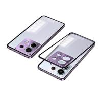 Coque à Cadre Métallique avec Bouton-Poussoir pour OPPO Reno 13 Pro, Violet