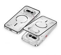 Coque à Cadre Métallique pour Nothing Phone 4a, Dos Amovible, Argent