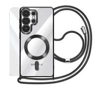 Avizar Coque à Cordon pour Galaxy S26 Ultra avec Verre trempé Noir