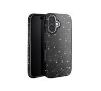 Coque à Paillettes pour iPhone 16 Antichoc Scintillant Noir