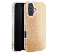 Coque à Paillettes pour iPhone 16 Plus Antichoc Scintillant Dorée