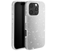 Coque à Paillettes pour iPhone 16 Pro Antichoc Scintillant Argent