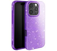 Coque à Paillettes pour iPhone 16 Pro Antichoc Scintillant Violet