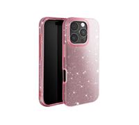 Coque à Paillettes pour iPhone 16 Pro Max Antichoc Scintillant Rose