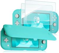 Coque À Rabat + 2 Film D'écran Pour Nintendo Switch Lite En 2019, Étui Antichoc De Protection Flip Cover, Battant Détachable, Verre Trempé Installer Facile, Minimaliste Et Assez Sobre