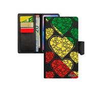 Coque à rabat iPhone 12 mini cuir portefeuille drapeau congo brazzaville congolais foot telephone 64 Go Coupe d'afrique I love