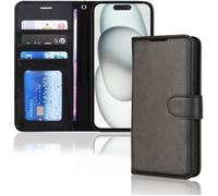 Coque à rabat - MASSILIA TECH - IPHONE 13 PRO MAX - Simili cuir - Noir - Anti-Scratch