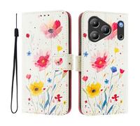 Coque à Rabat pour Blackview Wave 7C-Étui Portefeuille en Cuir PU avec Fentes pour Cartes, Support et Lanière - Protection Antichoc avec Motifs Colorés (Panda, Flamant Rose, Papillons & Plus).A11