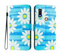 Coque à Rabat pour Fujitsu Arrows We3-Étui Portefeuille en Cuir PU avec Fentes pour Cartes, Support et Lanière - Protection Antichoc avec Motifs Colorés (Panda, Papillons & Plus).A15