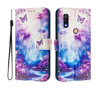 Coque à Rabat pour Fujitsu Arrows We3-Étui Portefeuille en Cuir PU avec Fentes pour Cartes, Support et Lanière - Protection Antichoc avec Motifs Colorés (Panda, Papillons & Plus).A09
