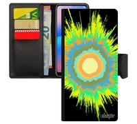 Coque À Rabat S24+ Plus Portefeuille Explosion Modern Texture Cover 4g Motif Antichoc Jaune Pochette Telephone Coloré Samsung Galaxy