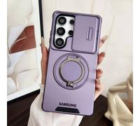 Coque À Support Magnétique Blindé Pour Samsung S25 S24 Ultra S22 S23 Plus Fe A55 A35 A25 A15 A26,Protection De Caméra Coulissante,Housse Antichoc.Purple.Galaxie A05