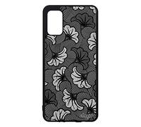 Coque A41 Silicone Wax Africain Artisanat Noir coloré Smartphone Afrique Fantaisie Gris de Protection Made in France pour Samsung Galaxy