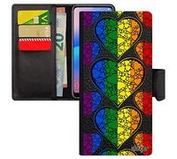 Coque A54 Drapeau Gay Pride SM-A546B/DS Telephone Mobile Rainbow Etui LGBT Marche des fiertés Antichoc Pochette Coeur pour Samsung Galaxy