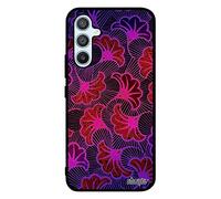 Coque A54 Silicone Wax coloré Violet de Protection Antichoc Africain imprimé Smartphone Motif Afrique Cover Artisanat pour Samsung Galaxy