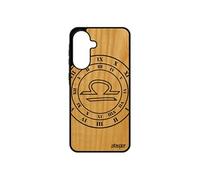 Coque A56 5G en bois silicone Signe astrologique balance case univers horoscope astronomie du zodiaque housse rigide pour Samsung galaxy