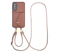 Coque adapté à Samsung Galaxy A37 (5G) - Selencia Coque de télephone Sera avec cordon et porte-cartes enveloppe - Old Pink