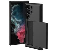 Coque adapté à Samsung Galaxy S22 Ultra - imoshion Coque arrière avec porte-cartes - Noir
