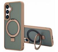 Coque adapté à Samsung Galaxy S24 Plus - Accezz Coque Ring Stand avec MagSafe - Marron