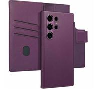 Coque adapté à Samsung Galaxy S24 Ultra - Accezz Étui de télephone portefeuille en cuir 2-en-1 avec MagSafe - Heath Purple
