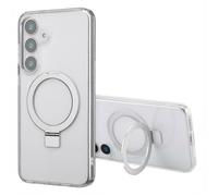Accezz Coque Ring Stand avec MagSafe pour Samsung Galaxy S25 Plus - Transparent