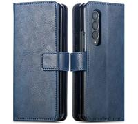 Coque adapté à Samsung Galaxy Z Fold 4 - imoshion Étui de télephone portefeuille de luxe - Bleu foncé