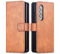 Coque adapté à Samsung Galaxy Z Fold 4 - imoshion Étui de télephone portefeuille de luxe - Marron