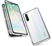 Coque Aimantée 360° Pour Oppo Find X2 Lite - Cadre Aluminium Antichoc, Verre Trempé Double Face, Housse Flip Métal Compatible Charge Sans Fil
