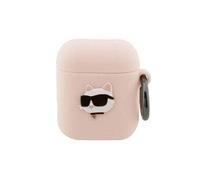 Karl Lagerfeld Silicone NFT Choupette Head 3D Coque AirPods 1/2 gen, Rose