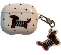 Coque AirPods 4 (2024) avec, Mignon drôle Teckel Dog Pattern, pour AirPods 4ème Génération Housse de Protection en TPU