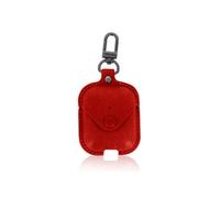 Coque AirPods Aspect Cuir Lisse Mousqueton Cowboy Series Rouge