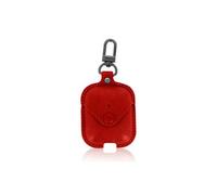 Coque AirPods Aspect Cuir Lisse Mousqueton Cowboy Series Rouge