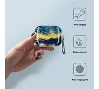 Coque AirPods Pro, Coque Housse Étui Protecteur pour AirPod Pro, Protection Coque pour AirPods Pro Case Silicone Cover avec Porte-clés - Dark Blue