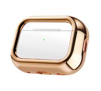 Coque AirPods Pro / Pro 2 en Aluminium Aérospatiale Protection Antichoc 3m Arc Pulse Rose champagne