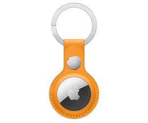 Coque Airtag Leather Key Ring AirTag California Poppy Apple Orange