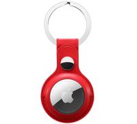 Coque Airtag Leather Key Ring pour AirTag Red Apple Rouge