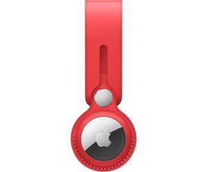 Coque Airtag Leather Loop AirTag Red Apple Rouge