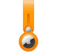 Coque Airtag Leather Loop pour AirTag California Poppy Apple Orange