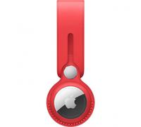 Coque Airtag Leather Loop pour AirTag Red Apple Rouge