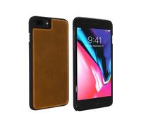 Coque iPhone 8+, 7+, 6+, 6S+ Protection Rigide Cuir Véritable Akashi Camel