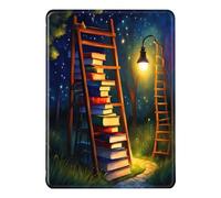 Coque Amazon Kindle 2016 8e Génération Flip Etui Cuir Silicone Automatique Veille Réveil Magnétique Case 360 Degrés Etanche Basic 2 Housse Bateau Galaxie Fleurs Motif pour Amazon Kindle 8 Écran 6 (2)