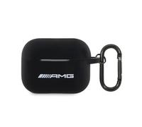 AMG AMAP2RBK Coque pour AirPods Pro 2 Cover Noir Silicone Blanc Logo