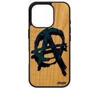 Coque Anarchie Pour Iphone 16 Pro Bois Silicone Graff Tattoo Case Rock Metal 128 Go Telephone Ni Dieu Ni Maitre Tague Solide Bleu Apple