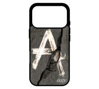 Coque Anarchie Pour Iphone 17 Pro Silicone Metal Noir Telephone Graffeur Rebelle Symbole Justice Cass¿ Punk Realiste Dessin Fissure