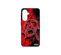 Coque anarchie pour Samsung A56 5G silicone mobile tag anarchy graphique artiste hardrock telephone rock revolution made in France pour galaxy