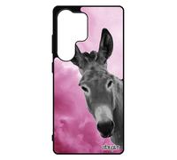 Coque Ane Pour Galaxy S25 Ultra Silicone Ciel Animal Design Aluminium Antichoc Tetu Rose Etui Nuage Animaux Anesse Made In France Pour Samsung